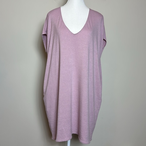 Wilfred Dresses & Skirts - ARITZIA Wilfred Free Marcoux Tunic Dress Pockets
 V-neck in Lilac Size Small‎